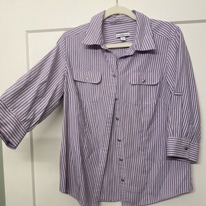 Croft & Barrow Lavender Striped Shirt
